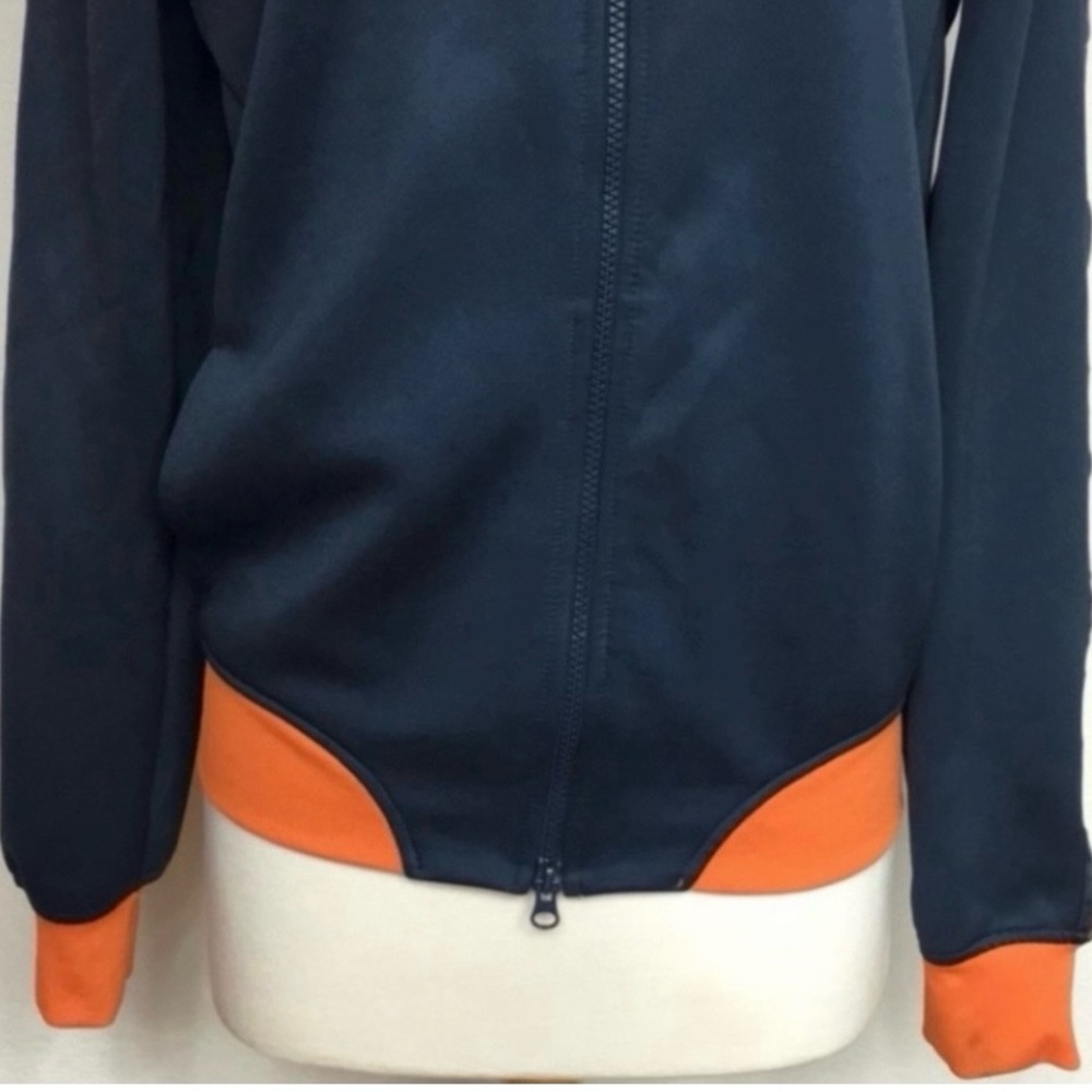 A/X Armani Women's Exchange Navy Orange Logo Zip Hooded Track Jacket Size Small - Picture 6 of 16